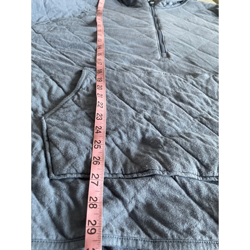 Old Navy Womens Quilted Half Zip Hoodie Blue Oversized Sweatshirt Plus Size 4X - Picture 9 of 14